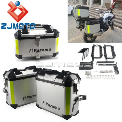 For BMW R1200 GS LC ADV F700GS F800GS F650GS G310GS 650 Moto Aluminum Rear Top Case Side Box Rack Luggage Panniers Saddle Bag